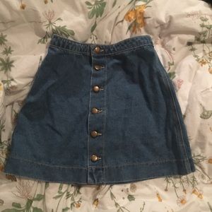 American Apparel Denim Button Up Skirt